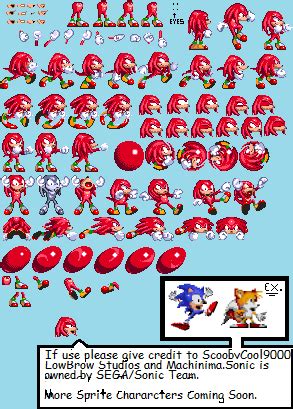 Sonic For Hire Knuckles Sprite Sheet by MrRockStar229 on DeviantArt