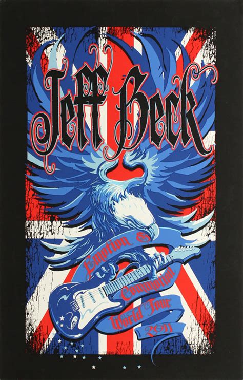 Richard Biffle Jeff Beck Emotion and Commotion 2011 World Tour Poster