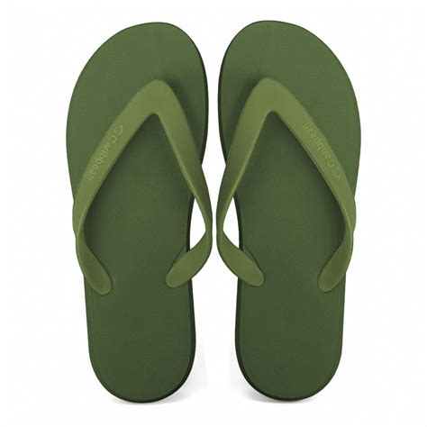 Caribbean Men Flip-flops: Keith (Olive Green) | Shopee Philippines