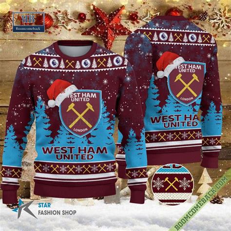 West Ham United Logo Ugly Christmas Sweater - Boomcomeback