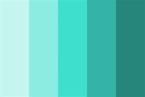 Tones Of Turquoise Color Palette | Turquoise color palette, Color names ...