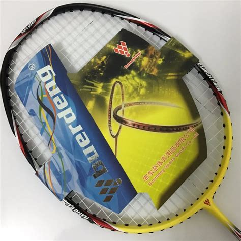 4U Professional badminton racket Head light badminton racket yellow rackets max 30Lbs-in ...