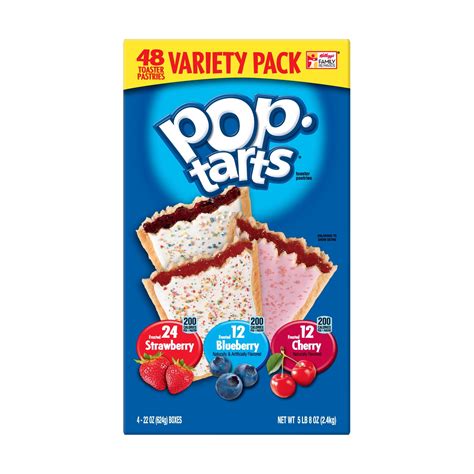 Pop Tarts Variety Pack Breakfast Toaster Pastries, 88 oz, 48 Count ...