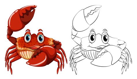 Animal outline for crab 368555 Vector Art at Vecteezy