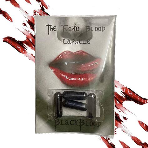 Blackblood The fake blood (blood capsules) for horror fake blood Scary Prank & Halloween Party ...