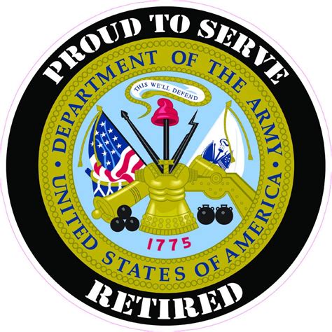 U.S. Army Shield Retired Decal | Nostalgia Decals Patriotic Vinyl Graphics – Nostalgia Decals Online