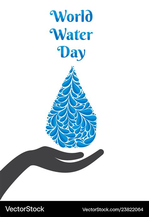 World water day poster concept Royalty Free Vector Image