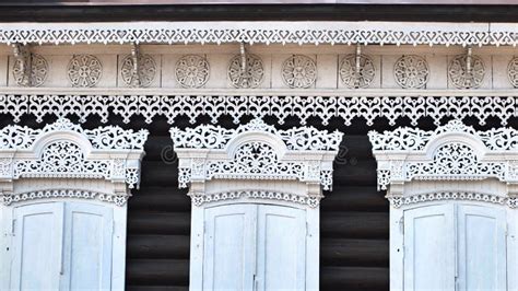 Russian Folk Style in Irkutsk Architecture. Stock Photo - Image of ...