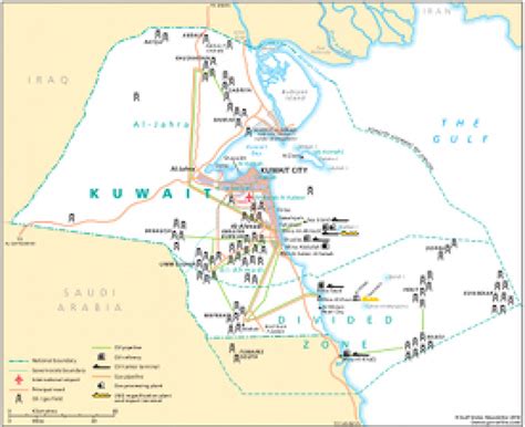 Kuwait: Oil and gas infrastructure map | Gulf States Newsletter