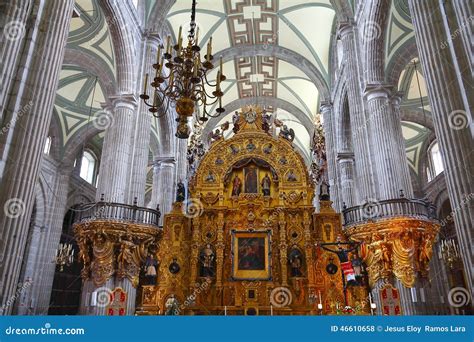 Interior of the Metropolitan Cathedral Mexico City I Stock Photo - Image of arch, cathedral ...