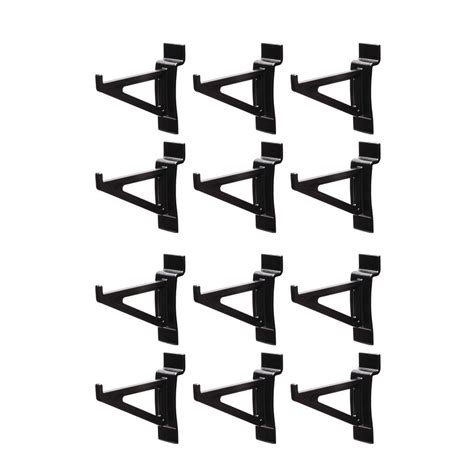 Jifram Easy Living 2 in. Plastic Slat Wall Hooks in Black (12/Bag)-11000273 - The Home Depot