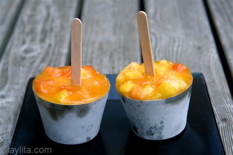 Paletas o helados de frutas tropicales - Recetas de Laylita