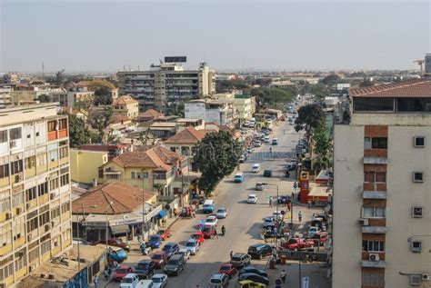 Aerial of Angola Capital City Luanda Busy Streets Editorial Photography ...