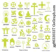 900+ Collection Of Religious Symbols Clip Art | Royalty Free - GoGraph