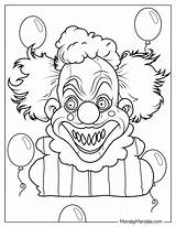 Printable Clown Coloring Pages 2025 sketch template
