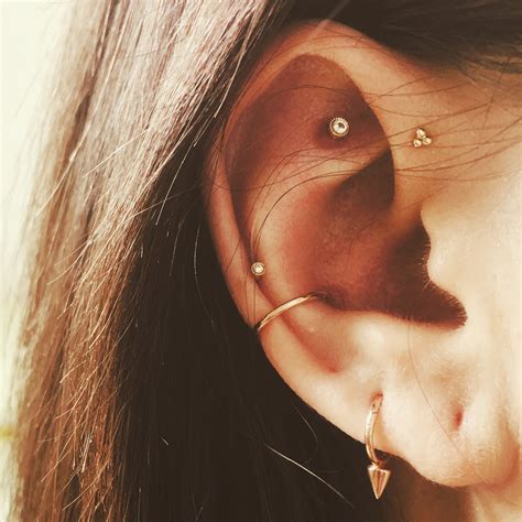 Conch, forward helix and Tash Rook piercings #mariatashlondon | Cute ear piercings, Unusual ...