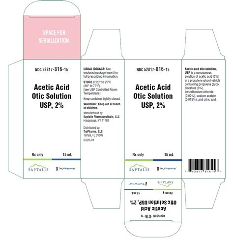 Acetic Acid: Package Insert / Prescribing Information