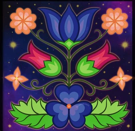 Ojibwe floral native american art – Artofit