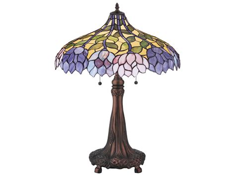 Meyda Tiffany Wisteria Multi-Color Table Lamp | MY30452
