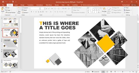 Animated Diamond Shape Layouts For PowerPoint