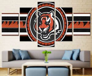 5 pcs Cincinnati Bengals Football Painting Printed Canvas Wall Art Home ...