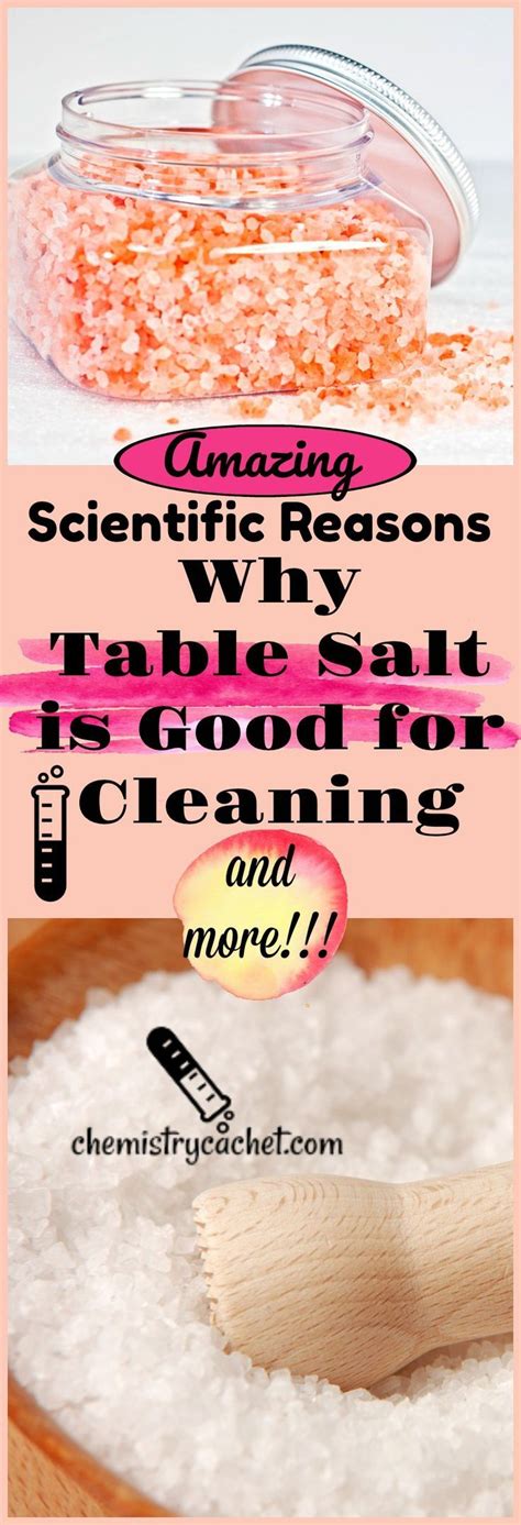 Amazing Scientific Reasons Why Table Salt is Good for Cleaning & More! | Cleaning recipes, Table ...