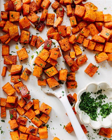 Spice-Roasted Sweet Potato Cubes - Familystyle Food