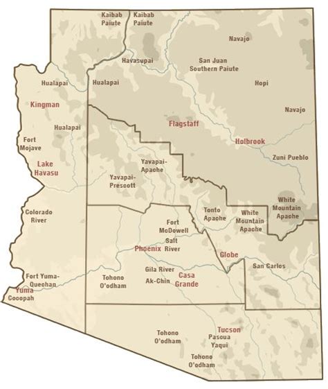 Arizona Indian Tribes Map