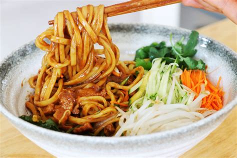 CiCi Li - Noodles with Soybean Paste & Pork Belly Recipe (Zha Jiang Mian)