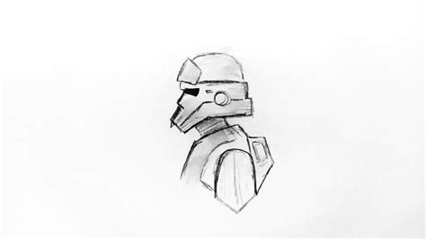 How to Draw Stormtrooper Helmet from Star Wars - YouTube