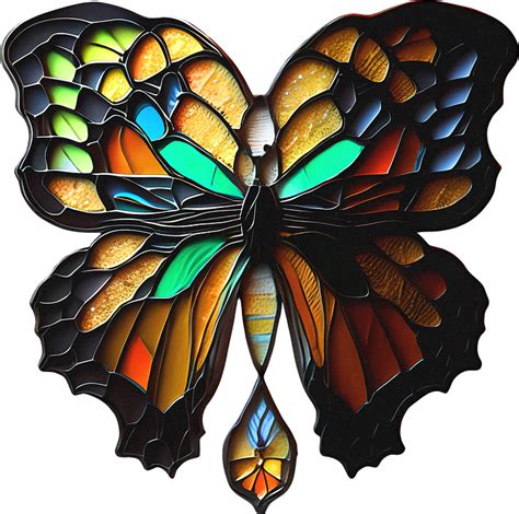 Download Stained Glass Butterfly Wings Royalty-Free Stock Illustration ...