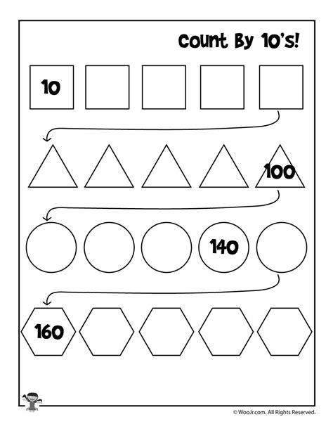 Skip Counting By 10 Worksheets