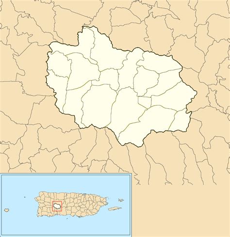 Image: Barrios of Adjuntas, Puerto Rico locator map