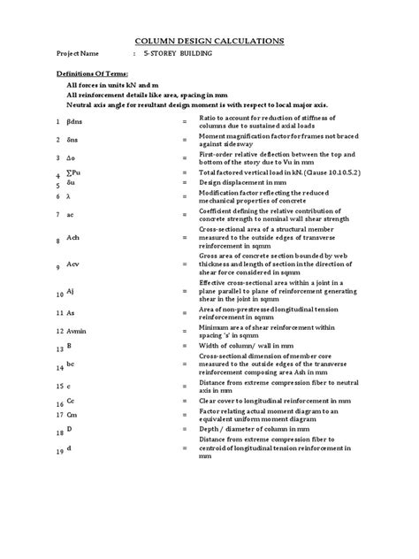 Column Design | PDF | Beam (Structure) | Column