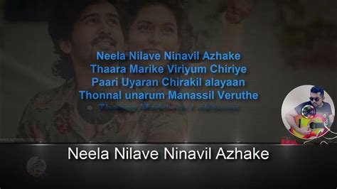 Neela Nilave RDX karaoke with synced lyrics add - YouTube