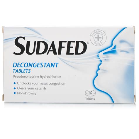 Sudafed Decongestant Tablets for Cold and Flu | Chemist Direct