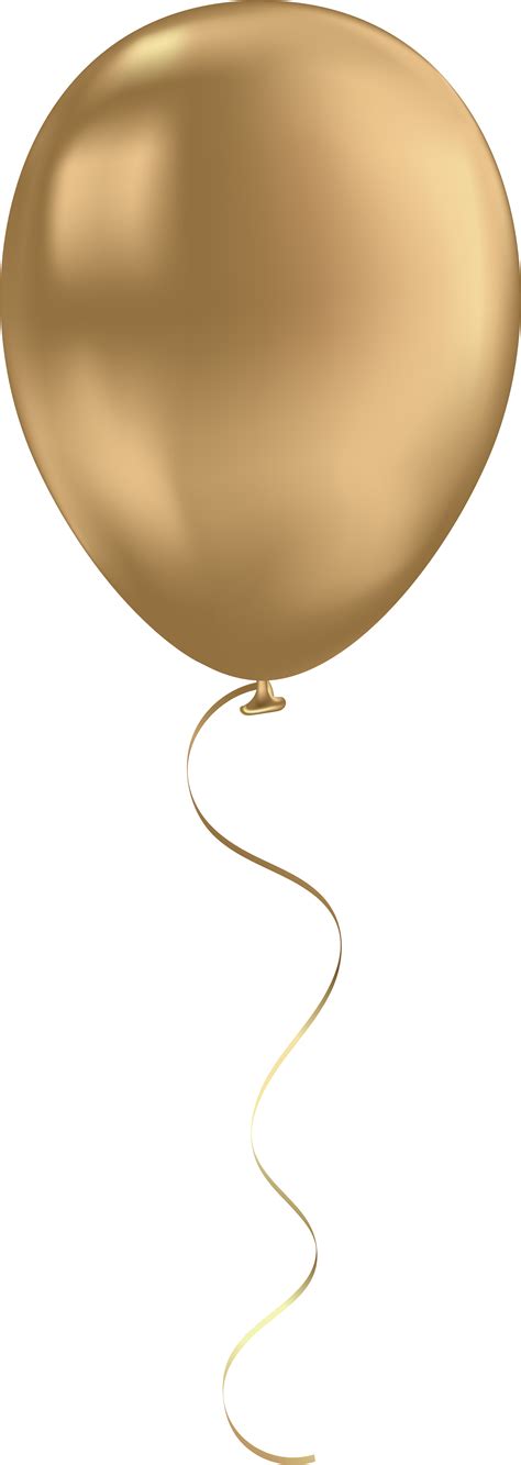 Png Balloon Gold Transparent Clipart - Full Size Clipart (#1765774) - PinClipart