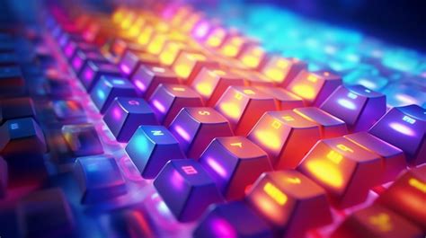 Premium Photo | Closeup view of an illuminated colorfull keyboard from ...