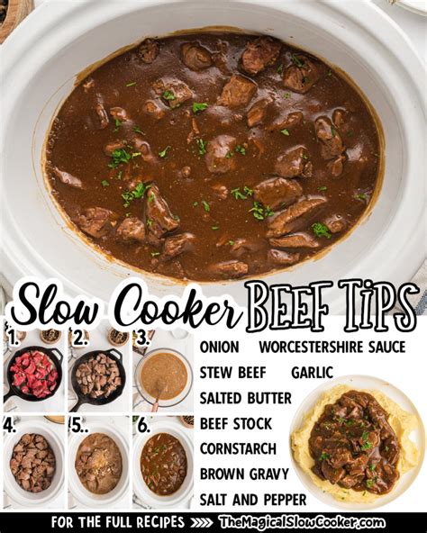 Slow Cooker Beef Tips - The Magical Slow Cooker