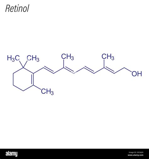 Skeletal formula of Retinol. Drug chemical molecule Stock Vector Image & Art - Alamy