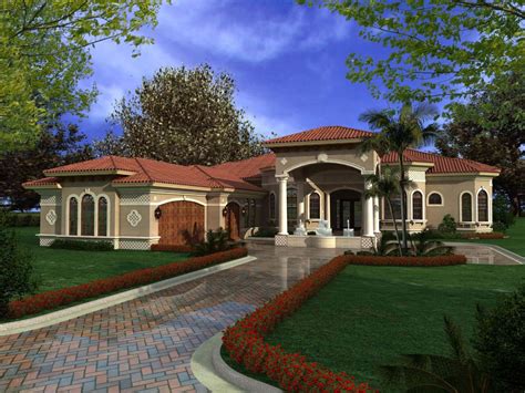 Spanish/Mediterranean Home Plan:, 6095 Sq Ft House Plan #107-1020