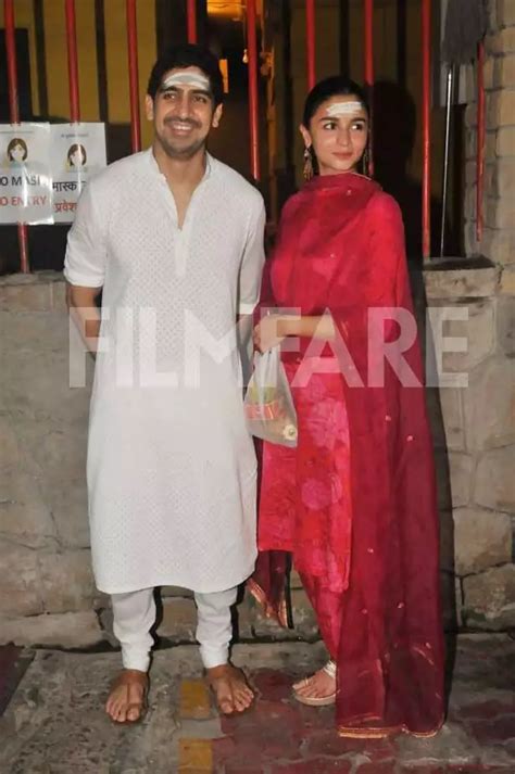 On the auspicious day of Mahashivratri, Alia Bhatt and Ayan Mukerji were clicked at a temple ...