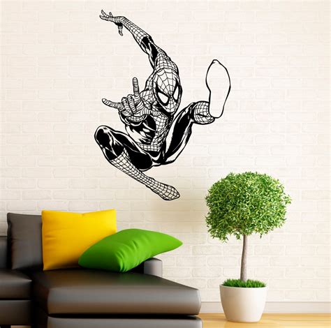 Spiderman Wall Decal Vinyl Stickers Comics Superhero Interior