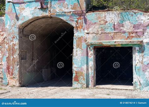 Tunnels Of Old Bunker. Abandoned Military Base, Military Unit Stock Photography | CartoonDealer ...