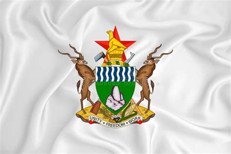 3D Zimbabwe Coat of Arms. stock illustration. Illustration of flag ...