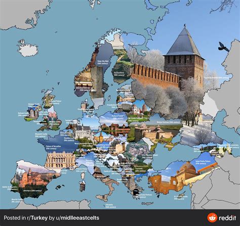 Castles In Europe Map