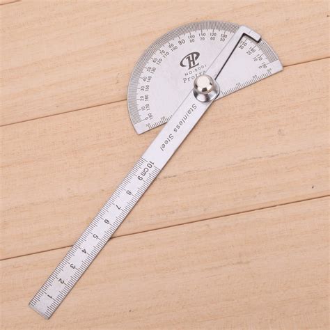 Stainless Steel 180 Degree Protractor Angle Ruler Round Head Digital Angle Finder Rotary ...