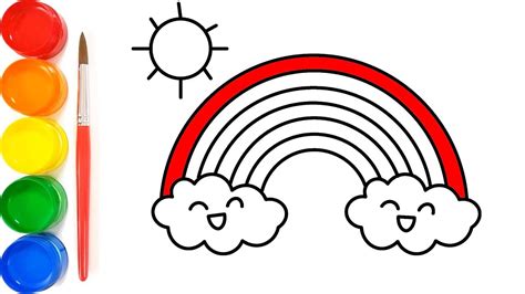 Cara Menggambar Dan Mewarnai Pelangi - Riset