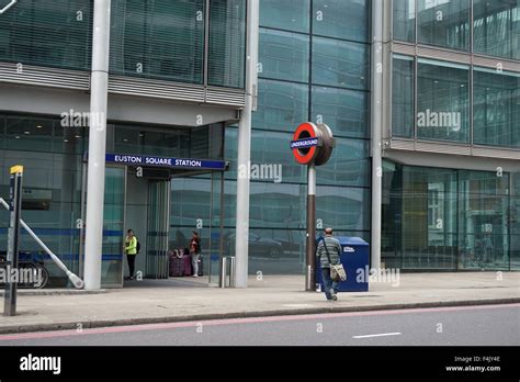 Euston Square underground station next to the Wellcome Trust building ...