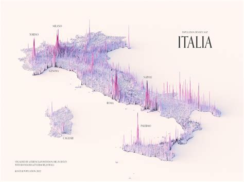 Visualizing Population Density in Italy - Full Size